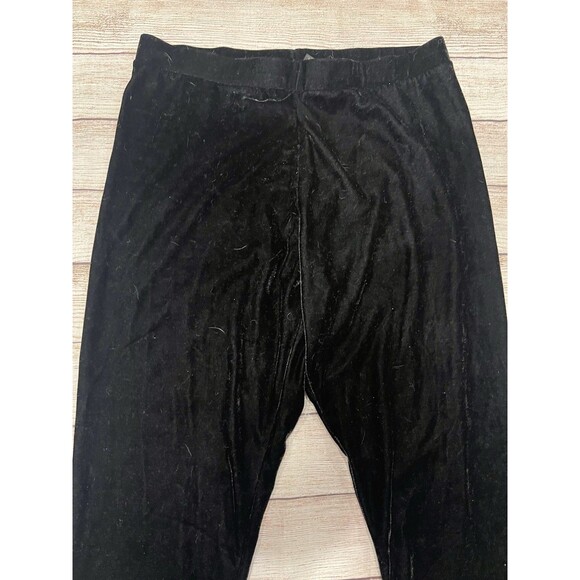 Nine West Women's Pants Black Velvet\Velour pull on Size Large - Picture 2 of 6